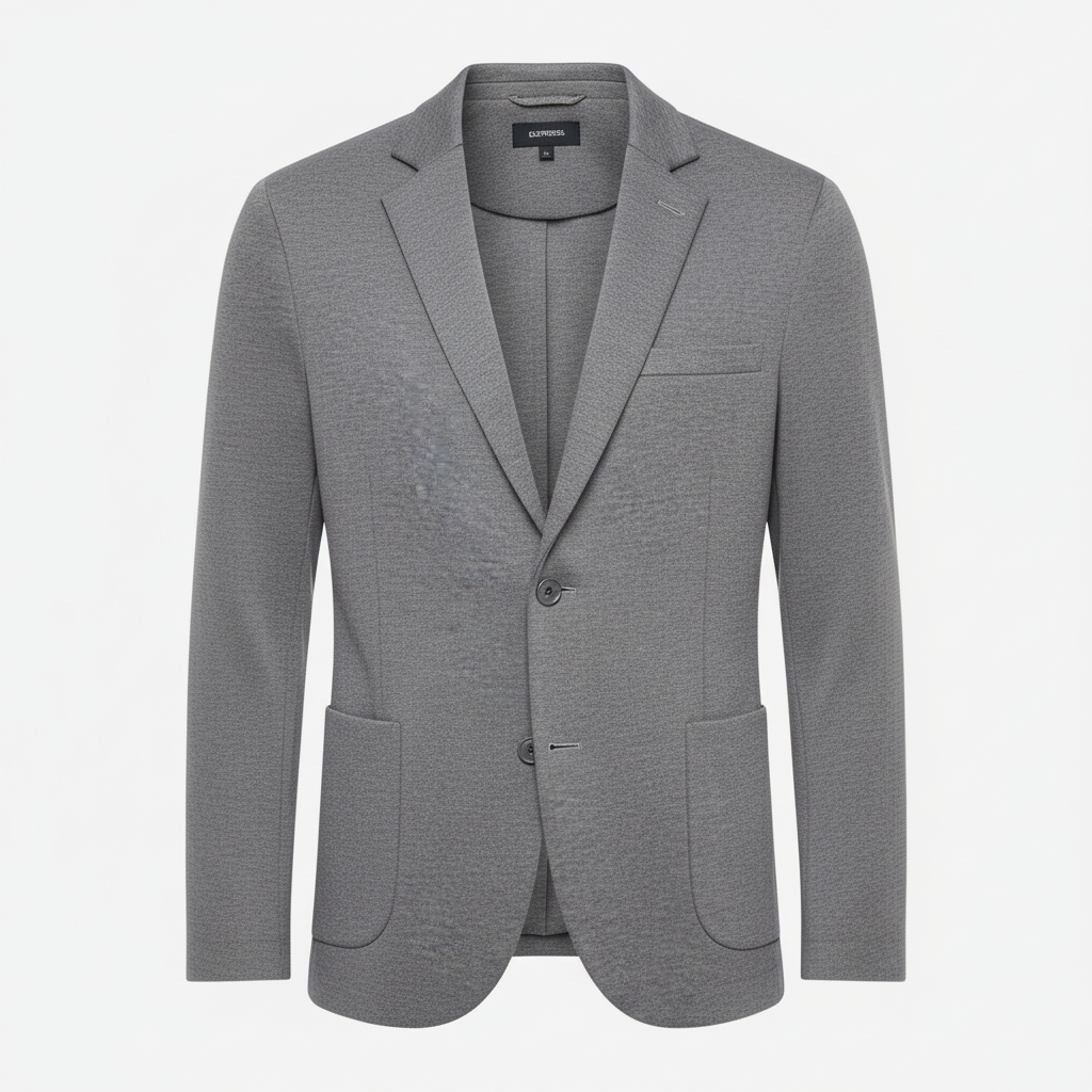 Men’s Classic Grey Two-Button Blazer – Tailored Modern Fit